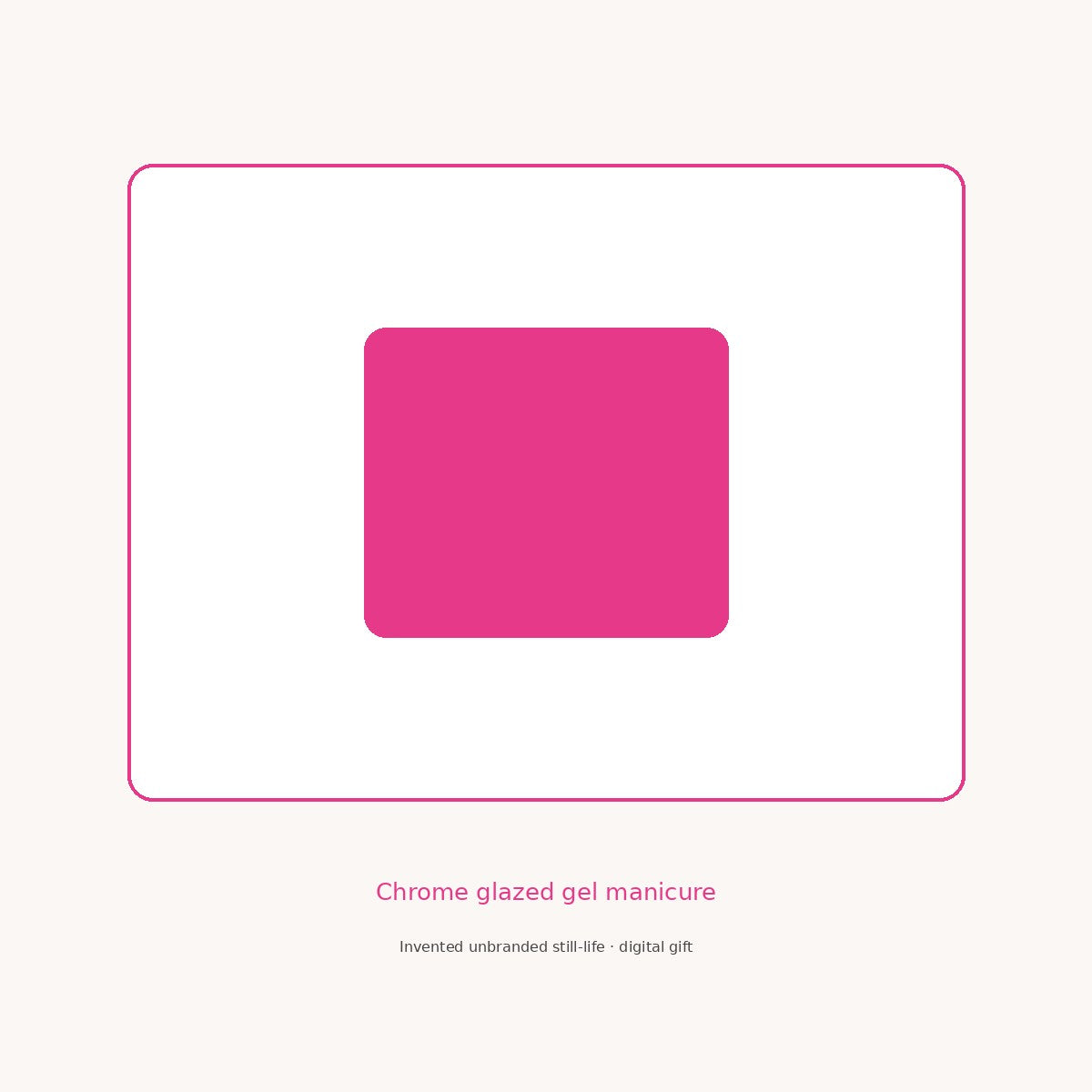 Unbranded chrome gel manicure still-life