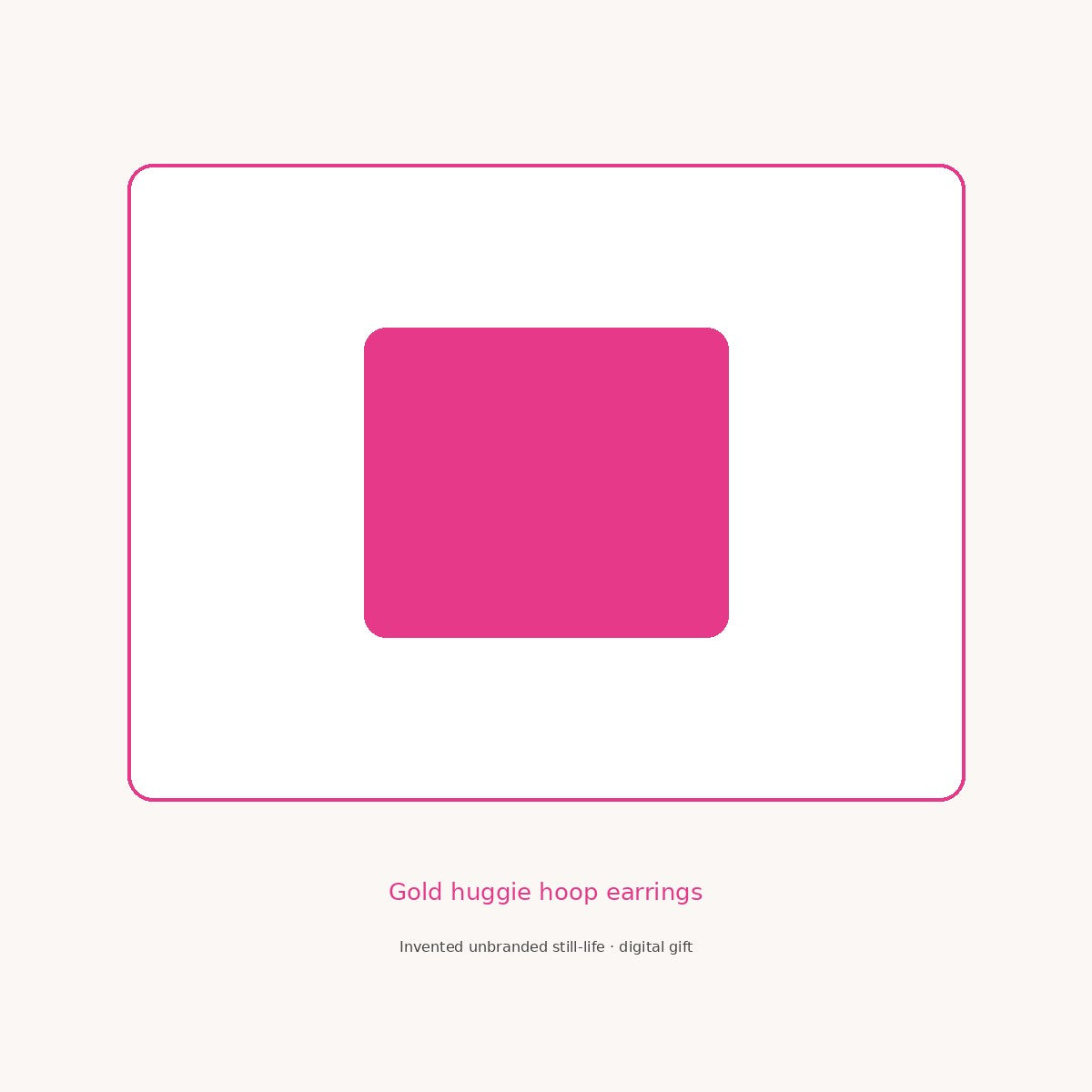 Unbranded gold huggie hoop earrings still-life