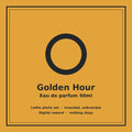 Unbranded Golden Hour perfume bottle on pub wood (product image, invented unbranded)