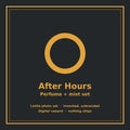 Unbranded After Hours perfume and mist set on wood tray (product image, invented unbranded)