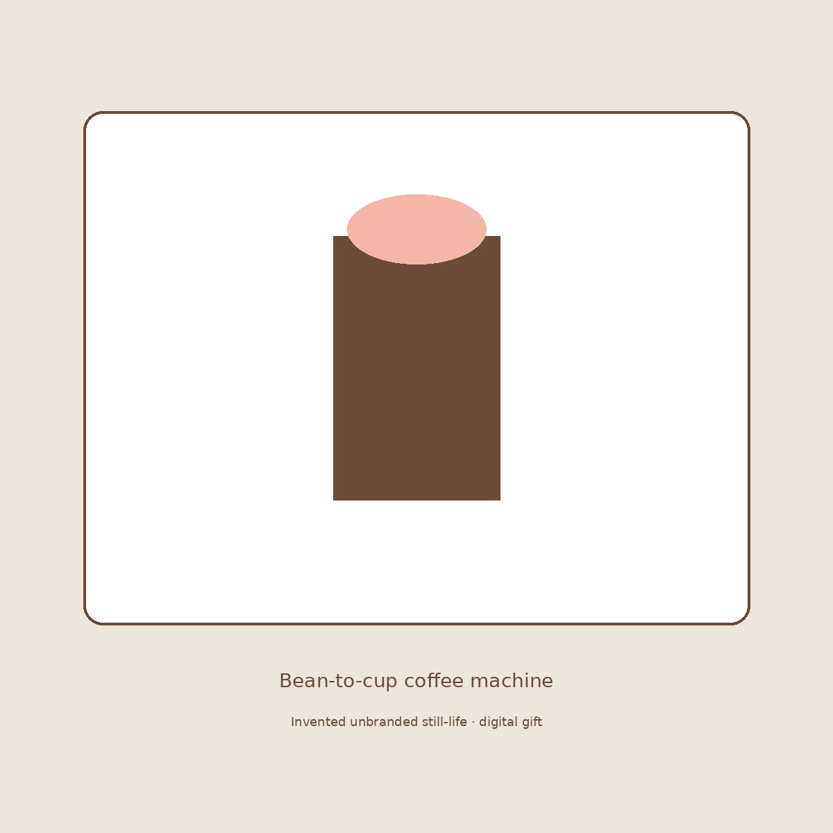 Unbranded bean-to-cup coffee machine still-life (invented unbranded)