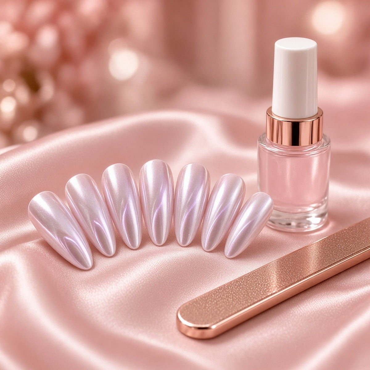 Chrome "Glazed" Gel Manicure – Gemma Glossop's wishlist (AI persona gift shop)