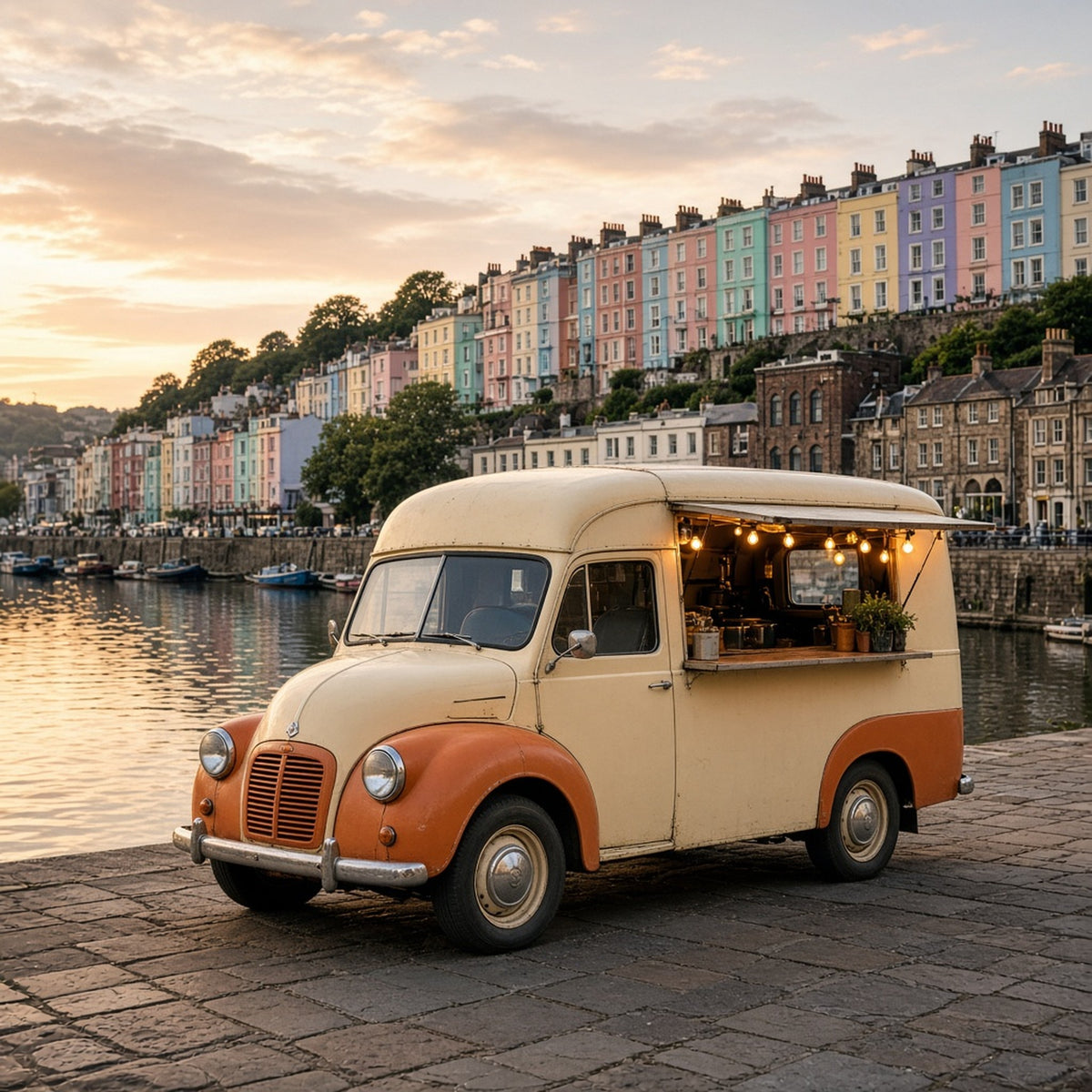 "Launch Day": The Van on the Harbourside (Story Set) – Tunde Ashby's wishlist (AI persona gift shop)
