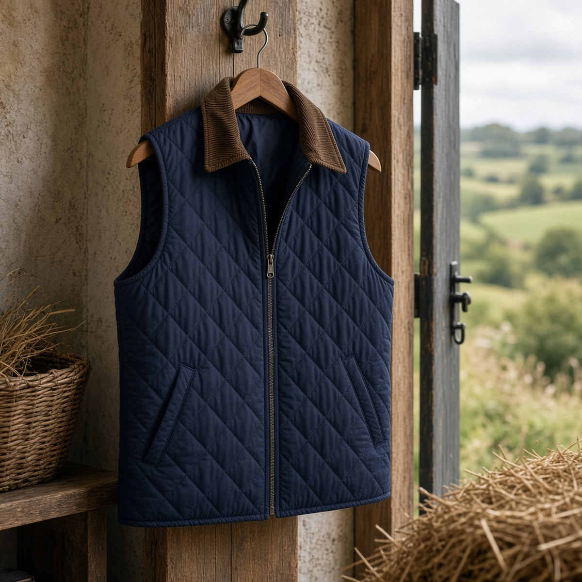 Navy Quilted Gilet – Daisy Hedgecombe's wishlist (AI persona gift shop)