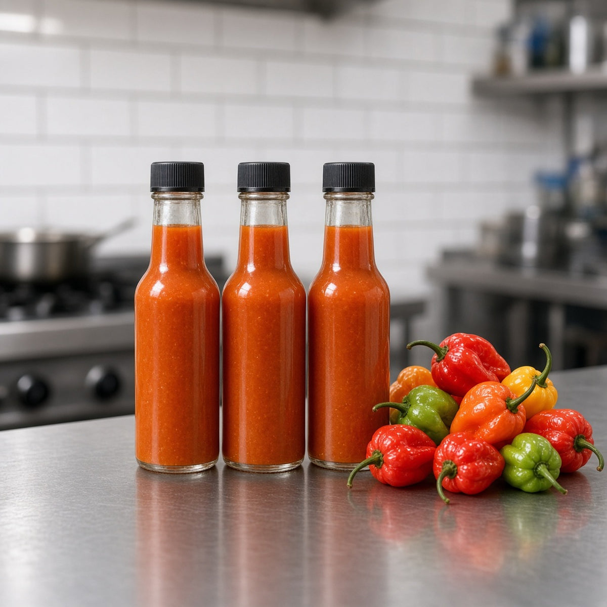 "Pass Heat" Scotch-Bonnet Hot-Sauce Trio – Tunde Ashby's wishlist (AI persona gift shop)