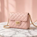Quilted Chain-Strap Mini Handbag (Blush) – Gemma Glossop's wishlist (AI persona gift shop)