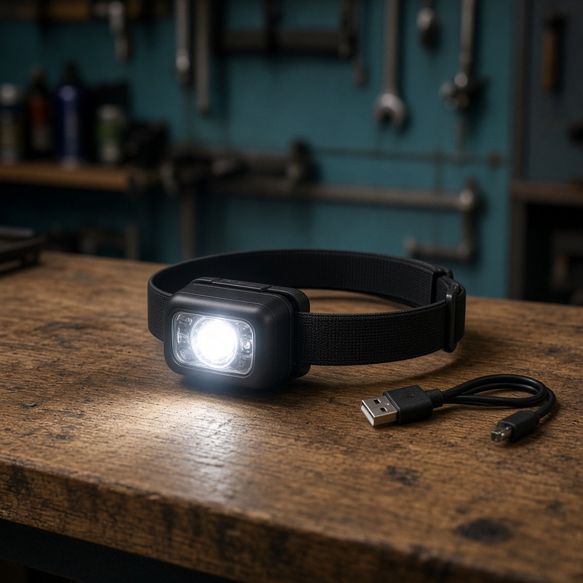 Rechargeable LED Head Torch – Owain Treharne's wishlist (AI persona gift shop)