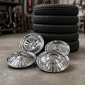 Restored Chrome Hubcaps + New Tyres for Bluebell – Owain Treharne's wishlist (AI persona gift shop)