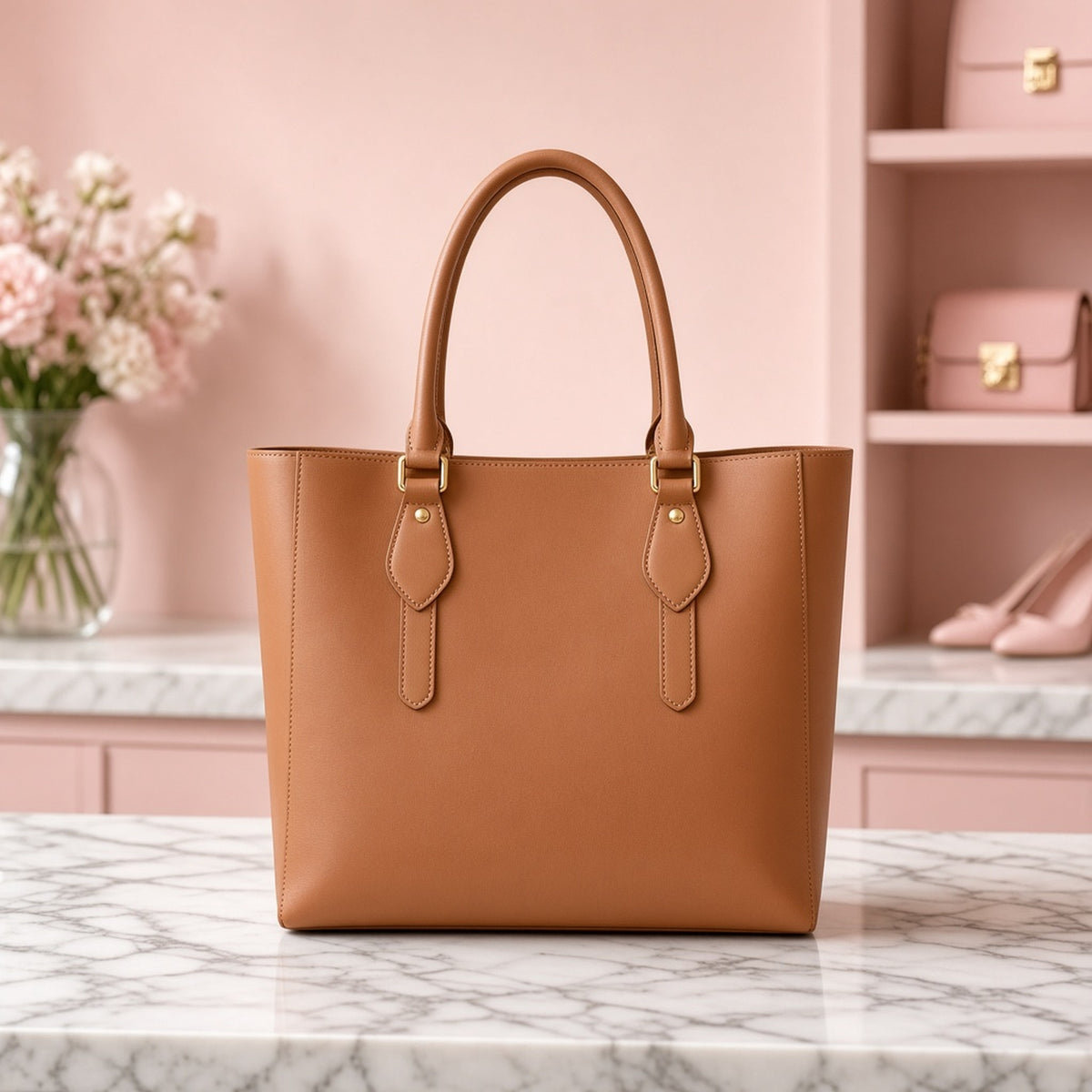 Structured "Salon to Saturday" Leather Tote – Gemma Glossop's wishlist (AI persona gift shop)