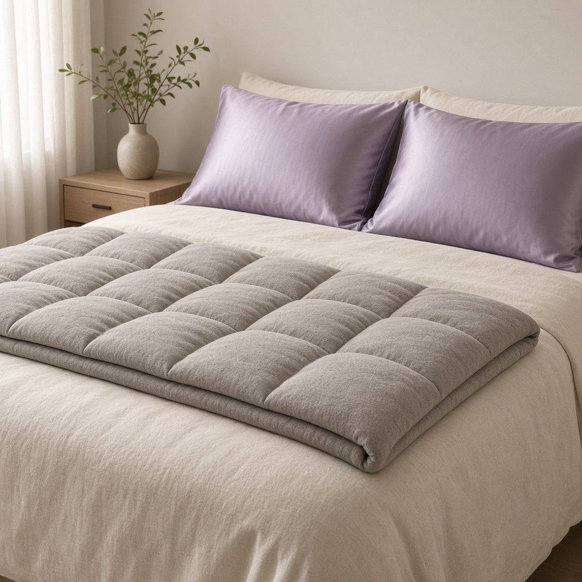 Weighted Blanket + Silk Pillowcase Set – Nia Bellwood's wishlist (AI persona gift shop)
