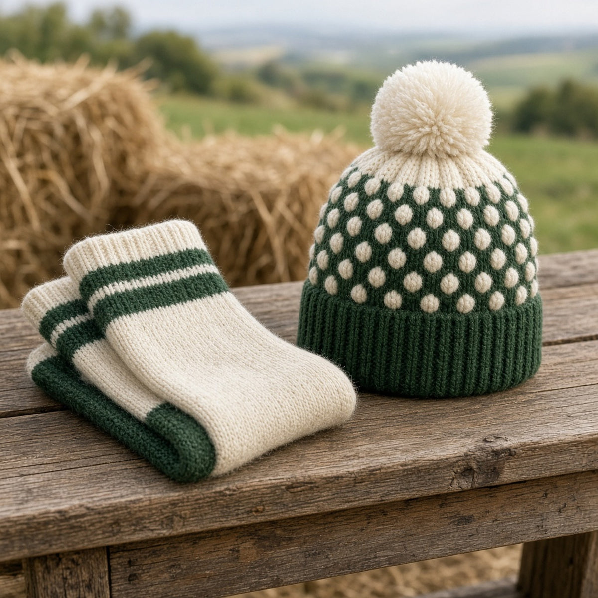 Wool Welly Socks + Bobble Hat – Daisy Hedgecombe's wishlist (AI persona gift shop)